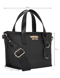 Foto 5 | Foto 5 | Bolsa Crossbody Westies Hbelevenwe Negro Textil Para Mujer
