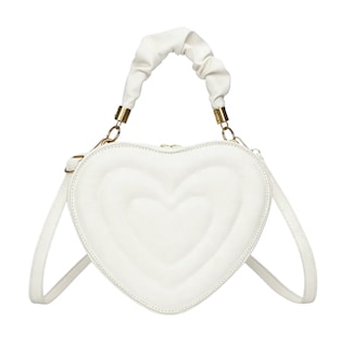 Foto 1 | Foto 1 | Bolso De Forma De Corazón De Mano Para Mujer Blanco
