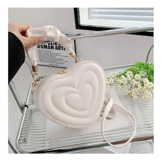 Foto 3 | Foto 3 | Bolso De Forma De Corazón De Mano Para Mujer Blanco