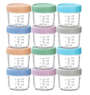 Foto 1 | Foto 1 | Set 12 Frascos De Vidrio Para Alimentos Modelo Multicolor