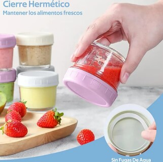 Foto 3 | Foto 3 | Set 12 Frascos De Vidrio Para Alimentos Modelo Multicolor