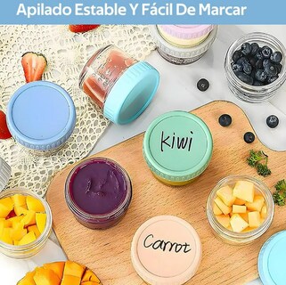 Foto 4 | Foto 4 | Set 12 Frascos De Vidrio Para Alimentos Modelo Multicolor