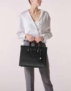 Foto 7 | Foto 7 | Bolsa Tote Westies Hbargus5we Negro Sintetico Para Mujer