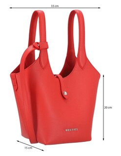 Foto 5 | Foto 5 | Bolsa Tote Westies Hbatenaswe Rojo Sintetico Para Mujer