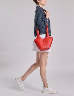Foto 6 | Foto 6 | Bolsa Tote Westies Hbatenaswe Rojo Sintetico Para Mujer