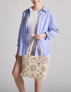 Foto 6 | Foto 6 | Bolsa Tote Westies Hbsureshwe Beige Sintetico Para Mujer