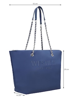 Foto 5 | Foto 5 | Bolsa Tote Westies Hbjahairawe Azul Textil Para Mujer