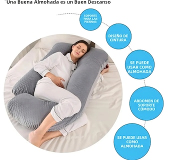 Foto 2 | Foto 2 | Almohada De Embarazo En Forma De U Modelo Gris