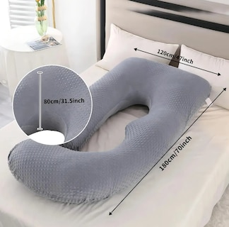 Foto 4 | Foto 4 | Almohada De Embarazo En Forma De U Modelo Gris