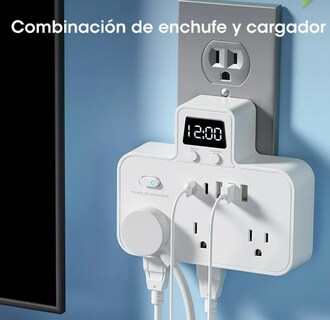 Foto 3 | Foto 3 | Multicontacto De Pared 11 En 1 Con Usb Modelo Blanco