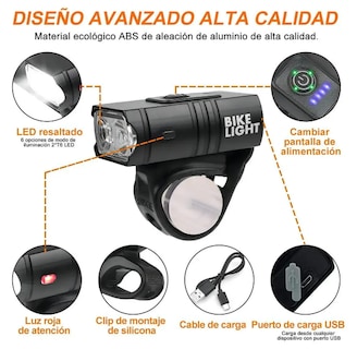 Foto 4 | Foto 4 | Set Luces Para Bicicleta Led Modelo Negro