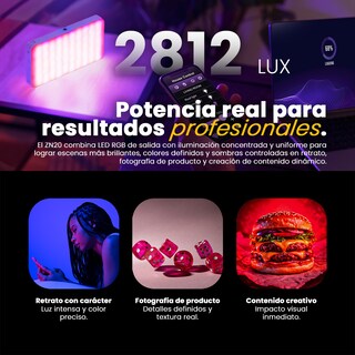 Foto 3 | Foto 3 | Luz Led Portátil Livlux Zn20 Rgb Recargable Magnética 5000 Mah Con Adaptador Para Video Fotografía Y Luz De Relleno