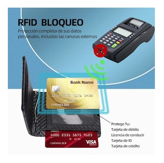 Foto 2 | Foto 2 | Cartera Tarjetera Con Clip Billetes Para Hombre Negro