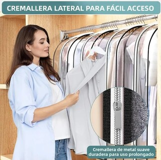 Foto 4 | Foto 4 | Set Fundas Para Ropa Colgantes Modelo Transparente