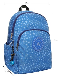Foto 5 | Foto 5 | Mochila Westies Hbpititawe Azul Textil Para Mujer