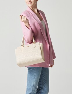 Foto 7 | Foto 7 | Bolsa Satchel Westies Hbanmona3we Beige Sintetico Para Mujer