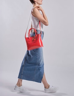 Foto 6 | Foto 6 | Bolsa Satchel Westies Hbzuazua3we Rojo Sintetico Para Mujer