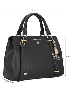 Foto 5 | Foto 5 | Bolsa Satchel Westies Hbsiouxsiewe Negro Sintetico Para Mujer