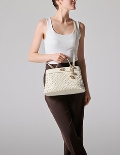Foto 6 | Foto 6 | Bolsa Satchel Westies Hbbangkokwe Beige Sintetico Para Mujer