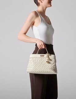 Foto 7 | Foto 7 | Bolsa Satchel Westies Hbbangkokwe Beige Sintetico Para Mujer