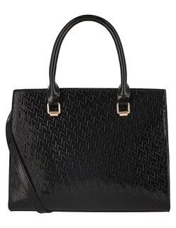 Foto 3 | Foto 3 | Bolsa Satchel Westies Hbcerberus3we Negro Charol Piel Para Mujer