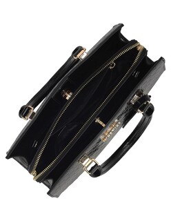 Foto 4 | Foto 4 | Bolsa Satchel Westies Hbcerberus3we Negro Charol Piel Para Mujer