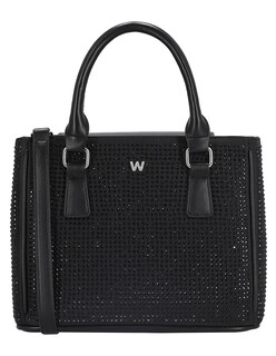 Foto 2 | Foto 2 | Bolsa Satchel Westies Hbsilvia2we Negro Textil Para Mujer