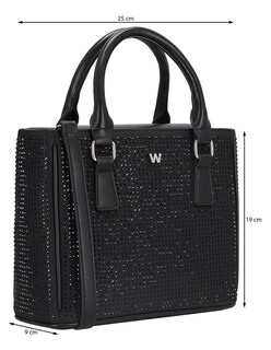 Foto 5 | Foto 5 | Bolsa Satchel Westies Hbsilvia2we Negro Textil Para Mujer