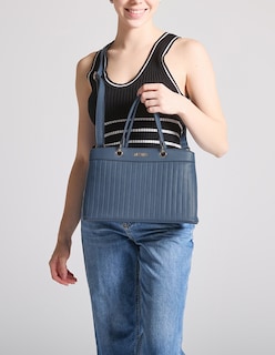 Foto 6 | Foto 6 | Bolsa Satchel Westies Hbrahulwe Azul Sintetico Para Mujer