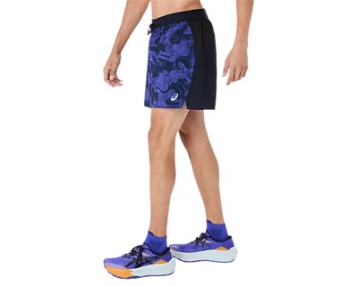 Foto 2 | Foto 2 | Short Asics Trail Running Fujitrail All Over Print 5In Azul para Hombre 2011D526.400