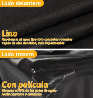 Foto 4 | Foto 4 | Cortina De Baño De Lino Premium Impermeable Modelo Negro