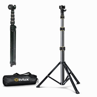 Foto 1 | Foto 1 | Tripié Profesional Livlux Tp01 De Aluminio Ajustable 2.1 M Con Funda Para Iluminación Cámaras Y Estudio Fotográfico