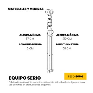 Foto 6 | Foto 6 | Tripié Profesional Livlux Tp01 De Aluminio Ajustable 2.1 M Con Funda Para Iluminación Cámaras Y Estudio Fotográfico