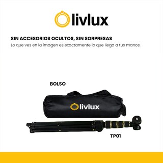 Foto 7 | Foto 7 | Tripié Profesional Livlux Tp01 De Aluminio Ajustable 2.1 M Con Funda Para Iluminación Cámaras Y Estudio Fotográfico