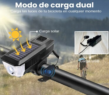Foto 2 | Foto 2 | Kit Luces Para Bicicleta Solar 9 En 1 Modelo Multicolor