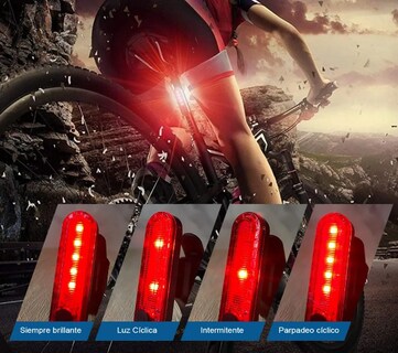 Foto 4 | Foto 4 | Kit Luces Para Bicicleta Solar 9 En 1 Modelo Multicolor