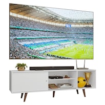 Mueble Mesa Para Tv Rack Madesa Torino Hasta 80'' Blanco