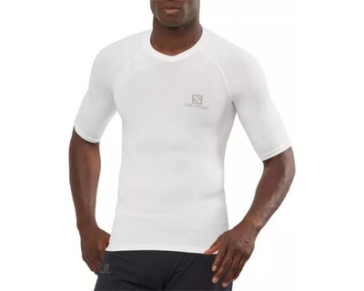 Foto 1 | Foto 1 | Playera Running Salomon Play Exo Motion Blanco Hombre Lc1499