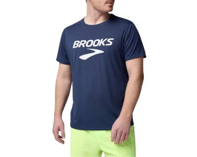 Foto 2 | Foto 2 | Playera Running Brooks Distance 3 Azul Hombre 211502482