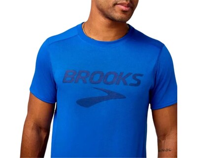 Foto 2 | Foto 2 | Playera Running Brooks Distance 3 Azul Hombre 211502493