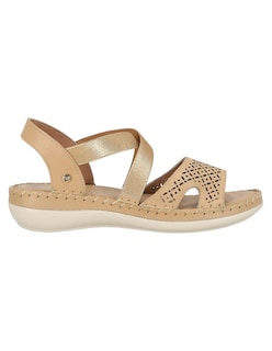 Foto 2 | Foto 2 | Sandalia Casual Westies Beige Piel Para Mujer