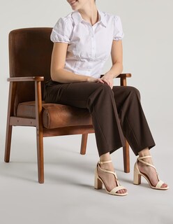 Foto 6 | Foto 6 | Sandalia De Tacón Casual Westies Beige Sintético Para Mujer