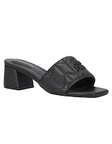 Sandalia De Tacón Casual Westies Negro Sintético Para Mujer