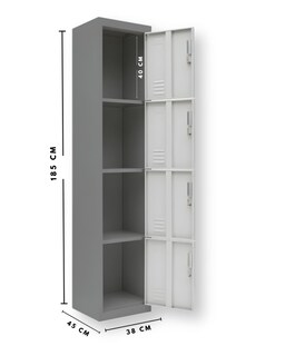 Foto 4 | Foto 4 | Locker Metálico 4 Puertas Con Llave Organizador Oficina Escuela Industrial Resistente