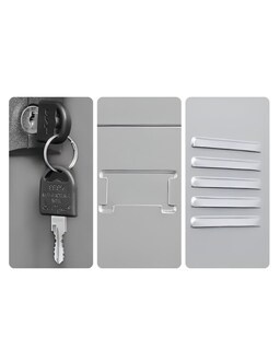 Foto 5 | Foto 5 | Locker Metálico 4 Puertas Con Llave Organizador Oficina Escuela Industrial Resistente