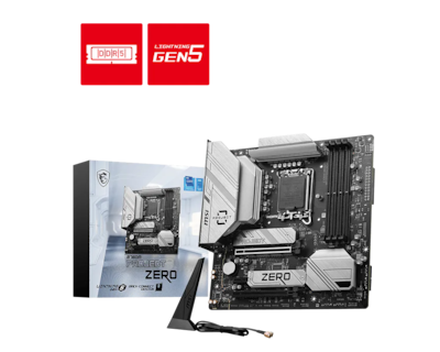 Foto 1 | Foto 1 | Tarjeta Madre Msi B760m Project Zero Lga1700 Micro-atx 4xddr5 256gb