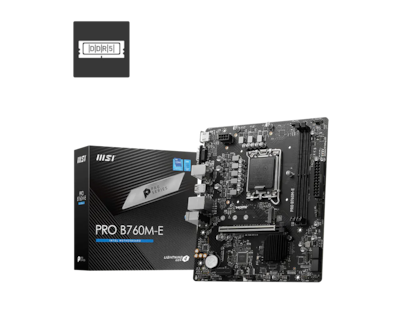 Foto 1 | Foto 1 | Tarjeta Madre Msi Pro B760m-e Lga1700 Micro-atx 2xddr5 128gb