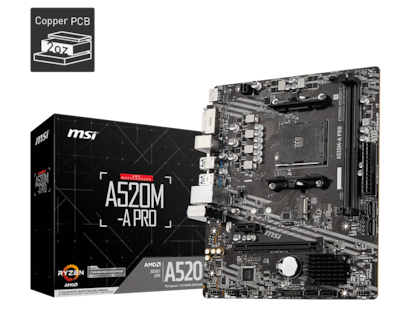 Foto 1 | Foto 1 | Tarjeta Madre Msi Pro A520m-a Am4 Micro-atx 2xddr4 64gb