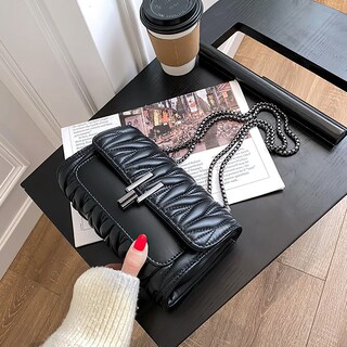 Foto 2 | Foto 2 | Bolsa De Hombro Con Cadena Eo Safe Imports Esi-24918 Negro