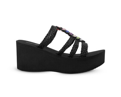 Foto 2 | Foto 2 | Sandalia Gabriela's Negro 3201427 con Chinela para Mujer